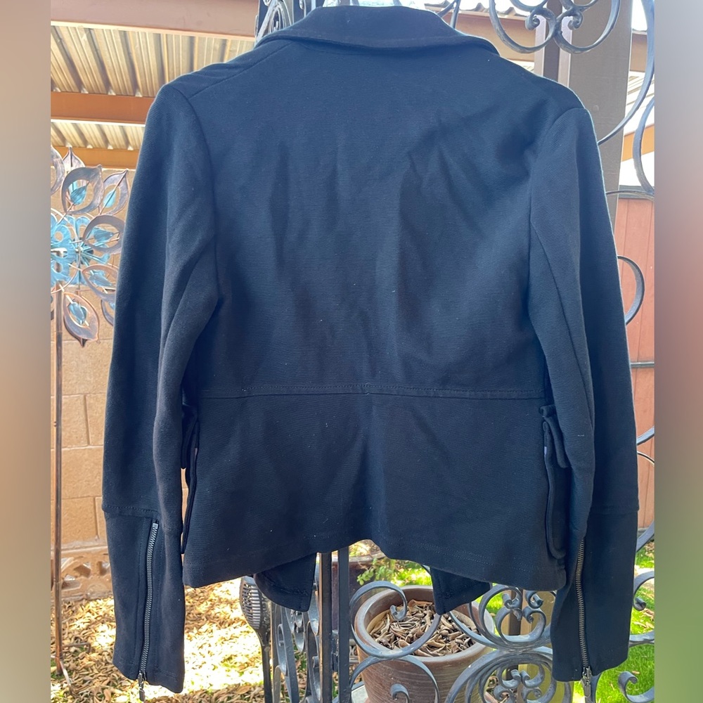 Anthropologie Delicate Ribbed Texture with Zippers on Long Sleeves Blazer XS - Picture 2 of 16